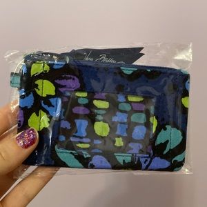NWT Vera Bradley Indigo Pop Zip ID Case/Wallet